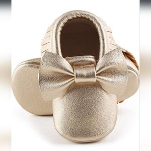 Infant Baby Fringe Moccasin Slipper Shoes Girls 6-12 Months